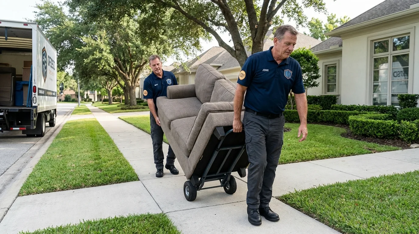 Local residential moving crew loading furniture in Cave Creek, AZ